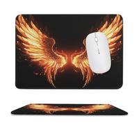 Rectangle Mouse Pads Fire Angle Wings Mouse Pad for Computers Laptop Desk Washable Mousepad Non-Slip Mouse Mat with Rubber Base Laptop Mousepads Overlock 11.8"x9.8"