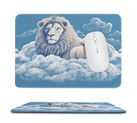 Rectangle Mouse Pads Lamb with A Lion On The Clouds Mouse Pad for Computers Laptop Desk Washable Mousepad Non-Slip Mouse Mat with Rubber Base Laptop Mousepads Overlock 11.8"x9.8"