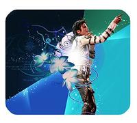 Rectangle Non-Slip Mousepad Computer Notebook Laptop Mouse Pad with Michael Jackson MJ Print.