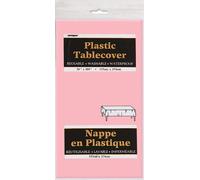 Unique Plastic Rectangular Tablecloth Solid Lovely – 137×274 cm, Durable, Pink, 1 Count