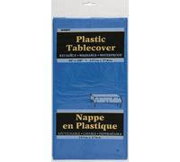 Unique Table Cover - Solid Royal Blue, Rectangular Plastic 137×274 cm - 1 Count