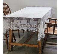 Rectangle/Oblong Tablecloths Lace Table Covers Rectangle Fall Antique Flower Decor Macrame Tablecloth for Outdoor Farmhouse Rustic Kitchen Parties Birthday Picnic Christmas And New Year Decoration