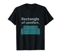 Rectangle of Comfort Math Graphic Design Teal Gray T-Shirt