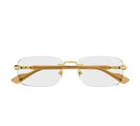 Rectangle Optical Frame - unisex - Gucci - Glasses - Yellow - 56 MM - Accessories 56 MM
