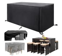 Rectangle Patio Furniture Covers, Waterproof Outdoor Table Chair Set Winterproof Cover for Set, UV Resistant Upgraded Cover-65"L x 25.6"W 23.6"H