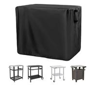 Rectangle Patio Table Cover - 55.12x19.69x36.22 Inches UV Resistant Bar Height Protector for Outdoor Prep Tables, Waterproof Cover for BBQ Garden Patios Camping Lawn Backyard Picnic, Oxford Fabric