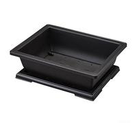 Rectangle Plastic Container for Bonsai and Herb Gardening with Drain Holes and Damp Proof Break Resistant Plastic Build