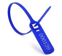 Rectangle Pull Tite Seals with Metal Insert Clip Lock, Security Shipping Seals(Dark Blue,100pcs)