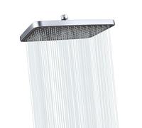 Rectangle Rainfall Shower Head 11.8 Inch Ceiling or Wall Mount Fixed Showerhead Large Coverage Overhead Waterfall Shower Head with Adjustable Swivel Ball Joint | G1/2" Universal Fitting | ABS Chrome