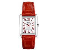 Rectangle Red Leather White Dial Ladies Watch