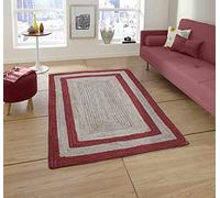 Rectangle Rug 100% Natural Beige Jute handmade carpet modern living runner area rugs, Indoor & Outdoor Home Decor Carpate Mate Area Rugs (120cm x 240cm (4 Feet x 8 Feet))