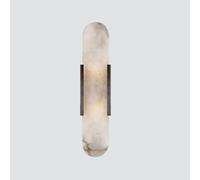 Rectangle Shape Natural Marble Wall Lamp American Style Simple Medieval Hotel Background Wall Decoration Lamp LED Headboard Lighting Fitting Night Lamps Warm Lights 3000K G4*2 Inte