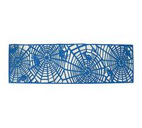 Rectangle Shape Tablecloth Hollow Out Table Runner With Beautiful Design Artistic Elegant For Wedding Home Decor Nylon Felt Material 100x30cm (Light Blue)