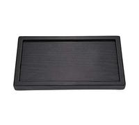 Rectangle Shape Tray Black Solid Wood Tea Tray Coffee Snack Food Meals Multipurpose Serving Tray for Cafe Restaurant Hotel Home Shop (22 * 12 * 2cm)