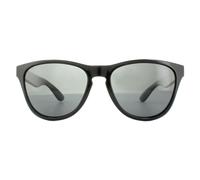 Rectangle Shiny Black Grey Polarized Sunglasses Polaroid Black One Size