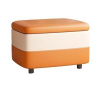 Rectangle Shoe Changing Stool Bench, Modern Upholstered Storage Ottoman Foot Stool for Living Room Bedroom - Space Saving/No Assembly Required,V