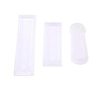 Rectangle Silicone Bookmark Mold Set, 3 Pcs DIY Bookmark Mould Making Epoxy Resin Jewelry DIY Craft Silicone Transparent Mold