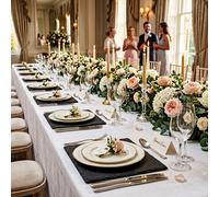 Argon Tableware Rectangle Slate Placemats - 30Cm X 20Cm - Pack Of 12 Natural Stone Table Mats For Dining & Serving