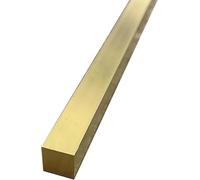Rectangle Solid Floor Transitions Gap Bar for Wood, Threshold Edge Strip with Brushed Brass, Metal Thresholds Seam Ramp for Hardwood & Doorway(3x15mm (1/8"x5/8"))