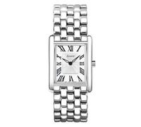 Rectangle Stainless Steel Black Dial Ladies Watch