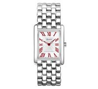 Rectangle Stainless Steel Red Dial Ladies Watch