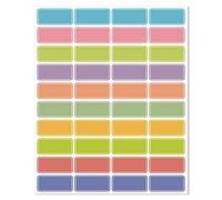 Rectangle Stickers Colorful Self Adhesive Square Labels Color Coding Vinyl Sticker Writable Waterproof Removable for Classroom Office 10 Pack