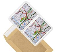 Rectangle Stickers (Set of 2) 10cm - Carmarthen Wales Welsh Travel UK Map Decals for Laptops,Tablets,Luggage,Scrap Booking,Fridges, 44520