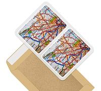 Rectangle Stickers (Set of 2) 10cm - Glasgow City Scotland Travel UK GB Map Decals for Laptops,Tablets,Luggage,Scrap Booking,Fridges, 45160