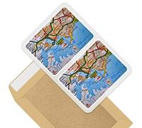 Rectangle Stickers (Set of 2) 10cm - Poole Coast Dorset England Travel Decals for Laptops,Tablets,Luggage,Scrap Booking,Fridges, 46151