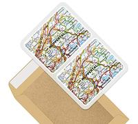 Rectangle Stickers (Set of 2) 10cm - Wuppertal City Germany German Travel Map Decals for Laptops,Tablets,Luggage,Scrap Booking,Fridges, 46476