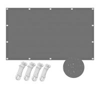 Rectangle Sun Shade Sail 1.7 x 2.4 m UV Protection Tear-Resistant Weatherproof Tarp with Cord & Grommets for Patio Garden Balcony Camping - Light Grey