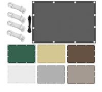 Rectangle Sun Shade Sail 3x7m98% UV Protection Waterproof Canopy Awning for Outdoor Garden Patio Yard Lawn PartyDark Grey Color with Rope