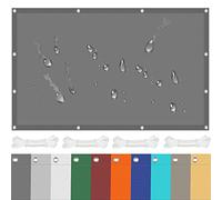 Rectangle Sun Shade Sail 4x8m PES 98% UV Protection Awning for Patio Garden & Backyard Durable Dark Grey Outdoor Canopy with Free Rope