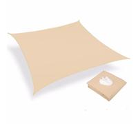 Rectangle Sun Shade Sail 6x8 ftReinforced Corners & Edges Outdoor Patio Canopy Tear & Rust Resistant Permeable Shade Cloth for Garden & Backyard (Beige B 3x5m)