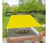 Rectangle Sun Shade Sail Canopy 1.4 x 2.6m Waterproof UV Block 98% Metal Eyelets Every 50cm Ideal for Balcony Backyard Garden Includes Free Rope Cream Color
