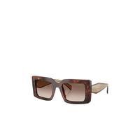 Prada PR D01S 00K10S Woman Sunglasses Acetate Turtle Brown Squared Normal Nuanced