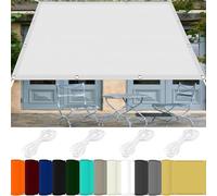 Rectangle Sunshade Awning 3.28x16.4ftUV Block Canopy for Outdoor Garden 98% UV Protection Durable Polyester WhitePerfect for Patios Decks & Backyards