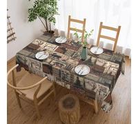 Rectangle Tablecloth 137x183 cm Waterproof Tablecloth for Dining Tables Kitchen Farmhouse Tablecloths Rustic Lodge Bear Moose Table Cloth Wrinkle Free Table Cover for Dining Buffet Wedding Party