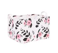Rectangle Toy Basket,Waterproof Toy Bin,Kids Foldable Laundry hamper,Baby Baskets for Gifts Empty,Nursery Hamper,Cute Storage Basket,Baby Gift Bin (Pink Flower )