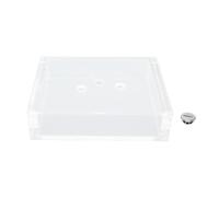 Rectangle Transparent Acrylic Computer Water Cooling Reservoir Tank, PC Liquid Cooling Tank with G1/4 Thread, 152x119x40mm, 430ml Capacity for Desktop Build and Industrial Use