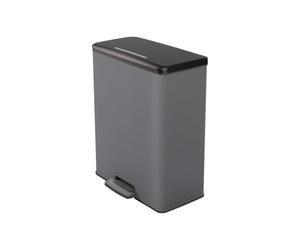 Rectangle Trash Can - DECO BIN - CURVER - 65L - Large capacity - 49 x 32 x 61 cm - Anthracite