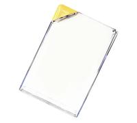 Rectangle Water Bottle - Flat Slim Travel Flask, Clear A5 Notebook Shape Cup, Triangle Lid Small Opening Leakproof | Reusable BPA Free Outdoor Sports School Bag Drinks Container Office Gym Accessory