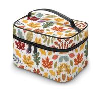 Rectangle Waterproof Cosmetic Bag Floral Prints Large Travel Toiletry Organizer with Zipper Makeup Pouch for Women and Men (Flowering Plants N)