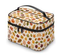 Rectangle Waterproof Cosmetic Bag Floral Prints Large Travel Toiletry Organizer with Zipper Makeup Pouch for Women and Men (Flowering Plants I)