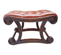 Rectangle Wood Footrest Ottoman, Rustic Foot Stool for Rocking Chair, Small Footstool Seat for Living Room Bedroom