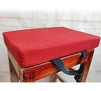 Rectangle Wooden Chair Cushion Memory Foam Pads,Indoor Outdoor Seat Cushion Student Seat Pad with Non Slip Buckle,Comfortable Salon Bar Stool Cushion