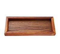 Rectangle Wooden Tea Tray - Coffee Snack Serving Tray for Restaurants, Home Kitchen, Office Use, Fruit Dessert Plate, Durable Lightweight Tea Tableware (20 x 8cm)