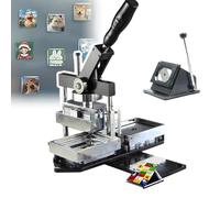 Rectangula Magnet Maker Machine Kit, 80 * 53mm90 * 65mm DIY Photo Fridge Magnet Maker Machine, 1 Press Machine+ 1 Paper Cutter+ 100 Sets Consumables