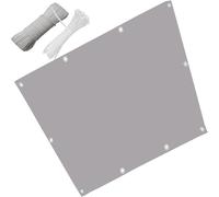 Rectangular 1.5 x 3m for Garden Pavilion, UV Protection, Waterproof, Includes Ties for Camping, Patio, Pool - Light Grey Outdoor Canopy Shade