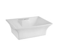 Rectangular 1 Tap Hole Countertop Vessel without Overflow 496mm Balterley White One Size